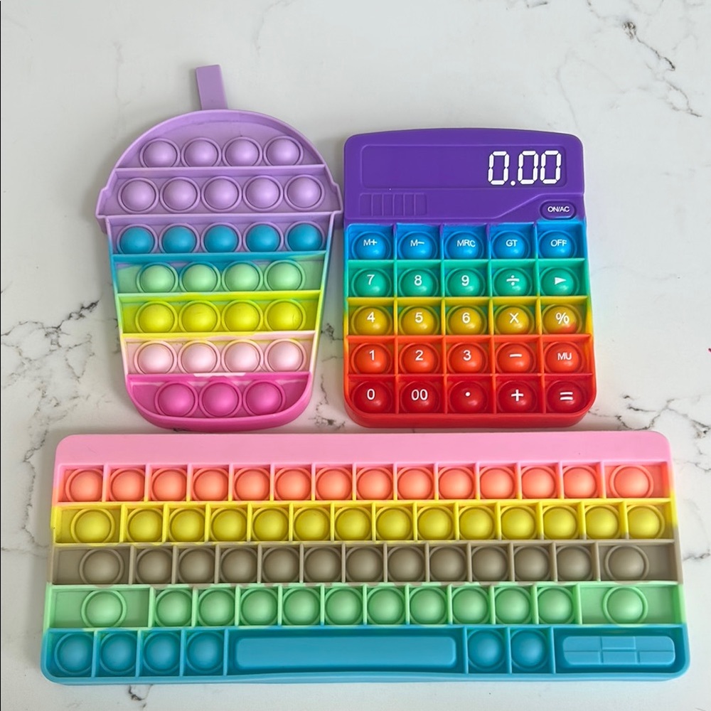 Rainbow Pop it Fidget Toy Set